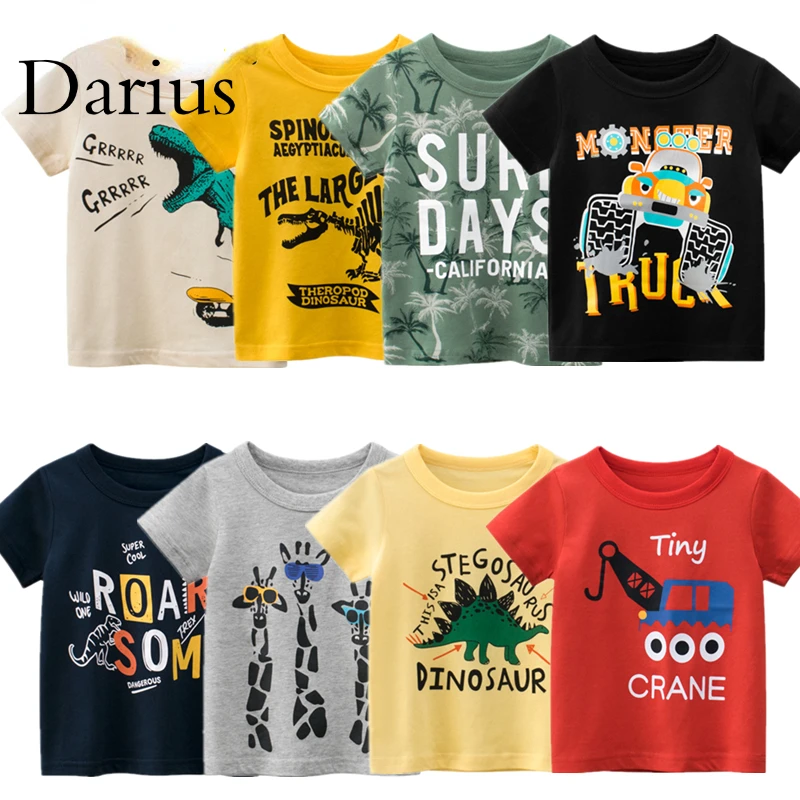 

New Wholesale Kids Boy T-shirt Girl Cartoon Tops Cute Baby Cotton Tees Summer Clothes Toddler Fashion Children Top Costume