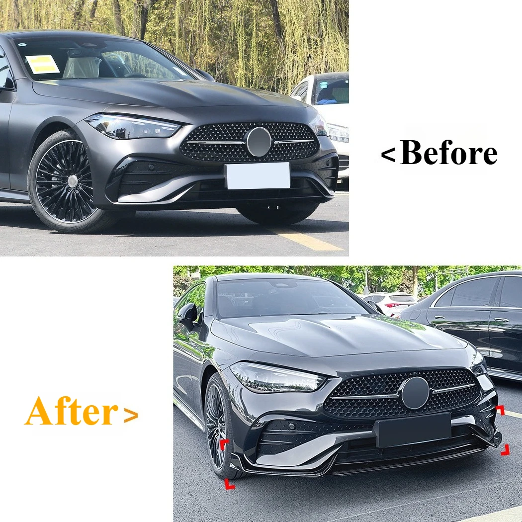 Фото Для MERCEDES BENZ CLE Coupe C236 2024: Передний бампер, сплиттер, спойлер, диффузор, крыло багажника, насадка на выхлопную трубу, обвес, тюнинг-комплект №2