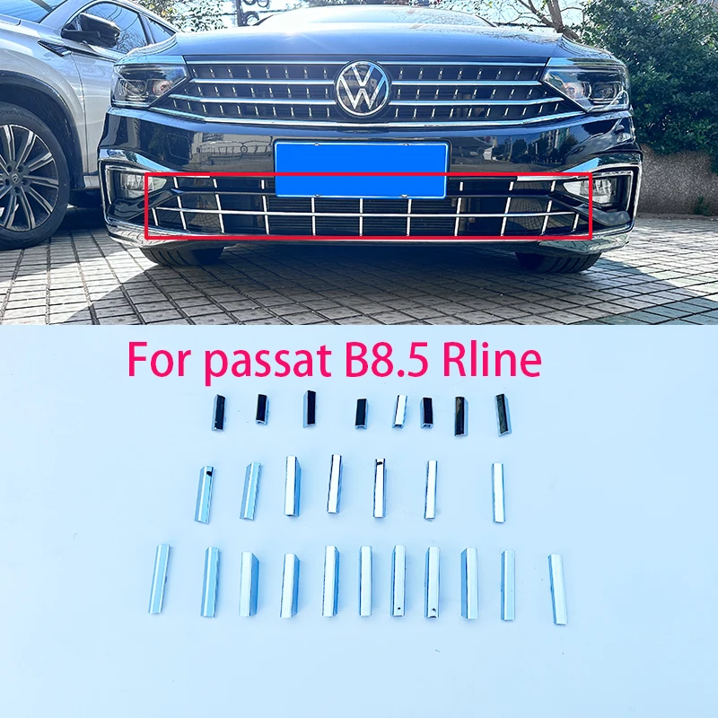 Для VW Passat B8.5 передняя решетка Verchroomde 2021 2022 2023 2024, Стайлинг автомобиля, высокая конфигурация, стандартная версия, декоративная полоса