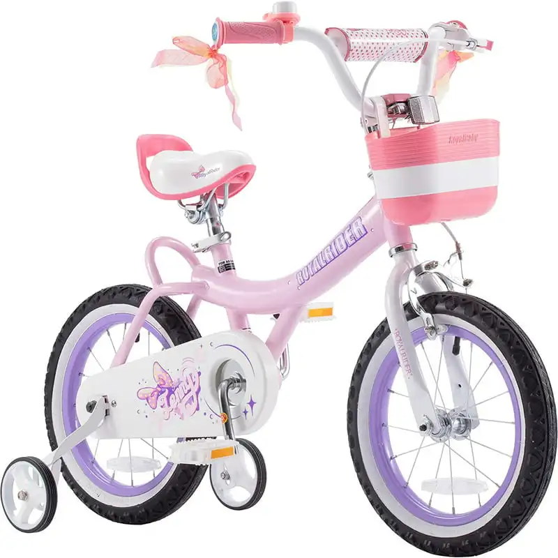 

Корзина для велосипедных тренировочных колес для девочек 14 дюймов, цвет розовый