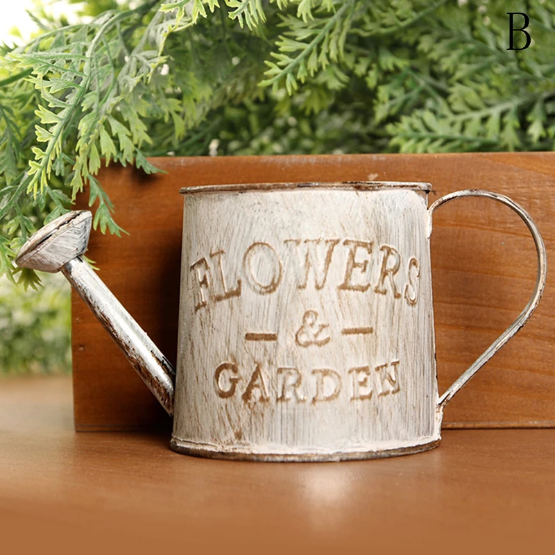 Small Size Cute Vintage Bucket Flower Pot Planter Succulent Plant Flowerpot Home Garden Decor images - 6