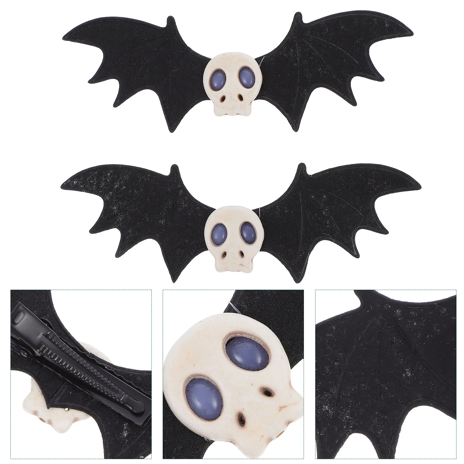 

Hairclip Batwing Clips Ornament Hanging Duckbill Wall Accessory Black Accessories Decorations Headpiece Party Hairpin