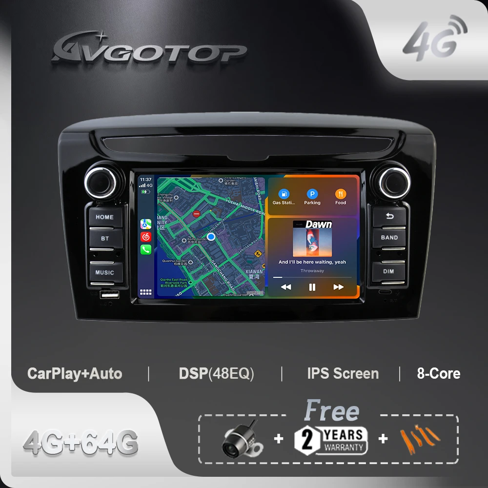 Фото Автомобильный радиоприемник Android 15, мультимедиа для LANCIA YPSILON 2012 2014 2016 2018 2020, беспроводной Carplay, 4G, Wi-Fi, GPS, DSP, UI, тема, стерео №1