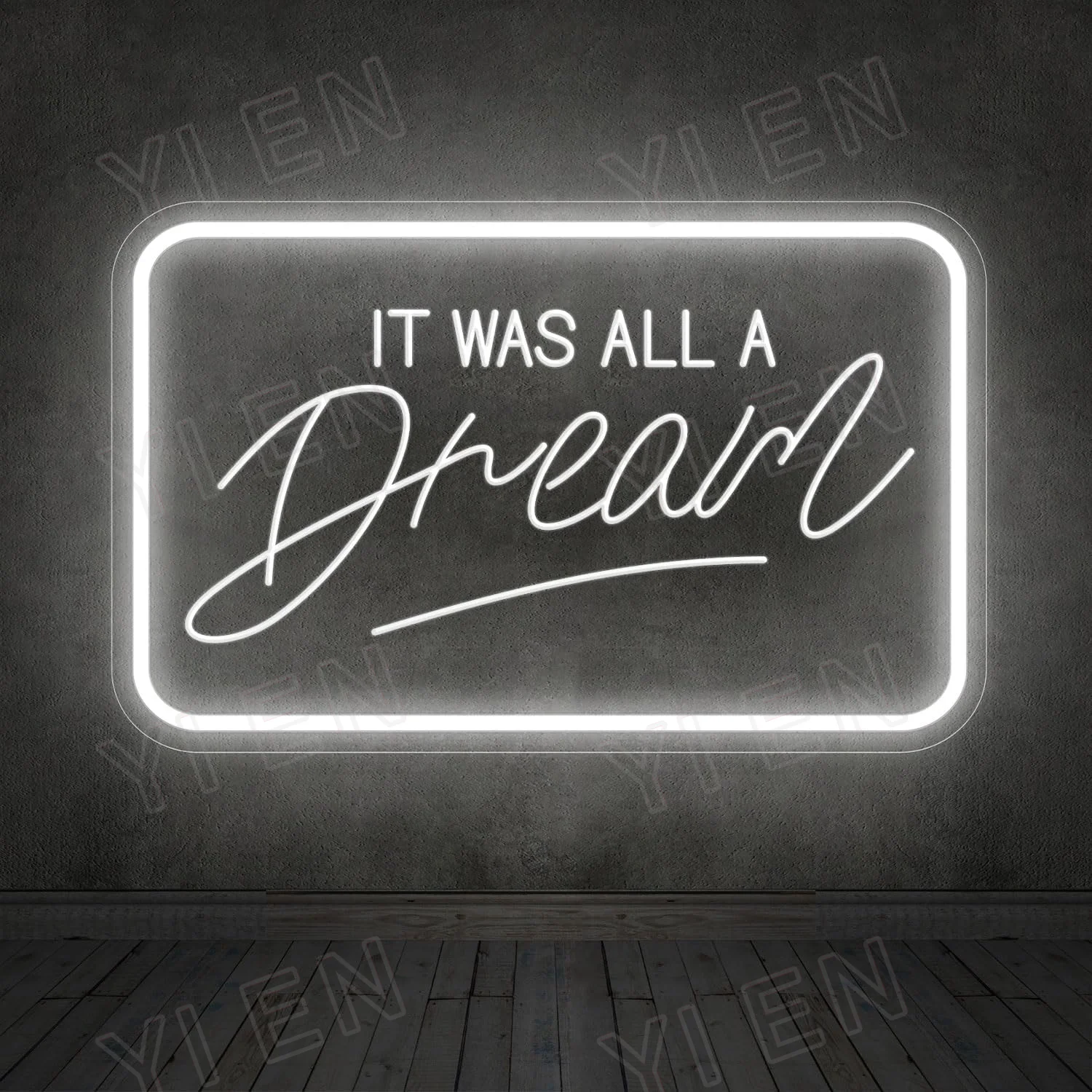 3D It Was All a Dream Neon Sign for Wall Decor, USB-переключатель с