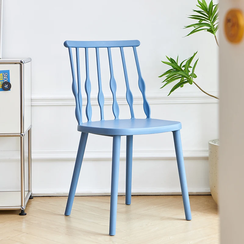S Plastic Floor Designer Dining Chairs Outdoor Salon Blue Sillas De Playa Bedroom Decoration