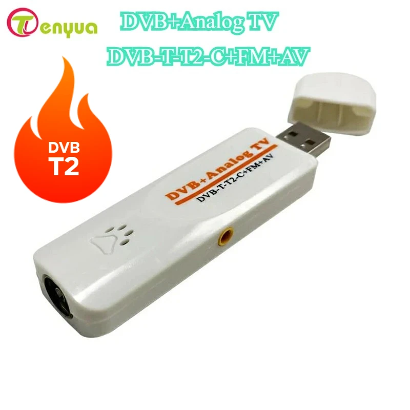 Фото Цифровой DVB t2 PVR Аналоговый USB-телевизор-тюнер Dongle PAL/NTSC/SECAM с антенной Дистанционный HDTV-приемник для DVB-T2/DVB-C/FM/DVB/AV №1