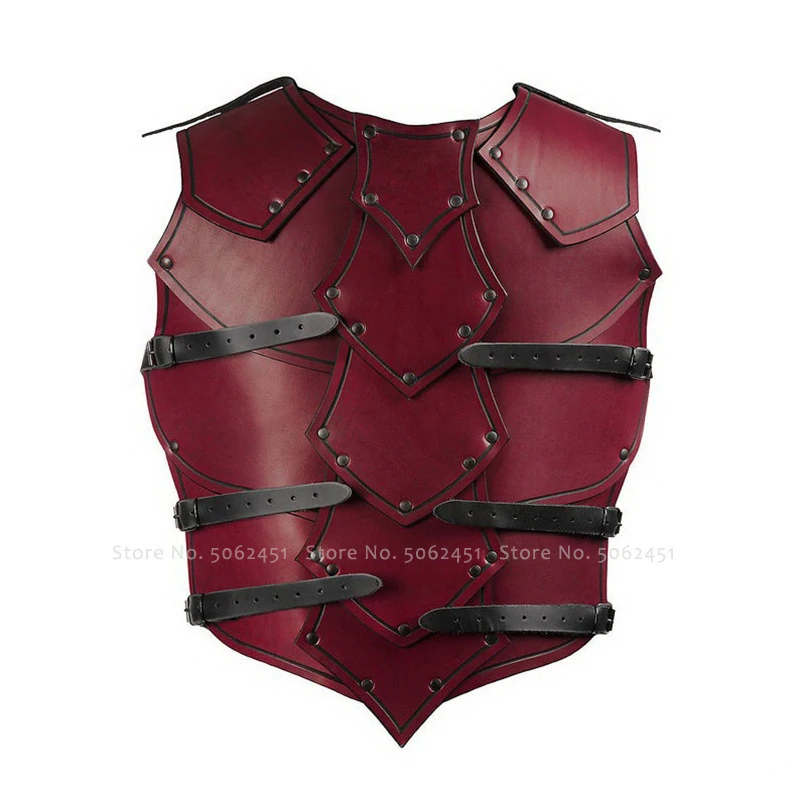 Средневековый мужской кожаный армированный костюм в стиле ретро для солдат