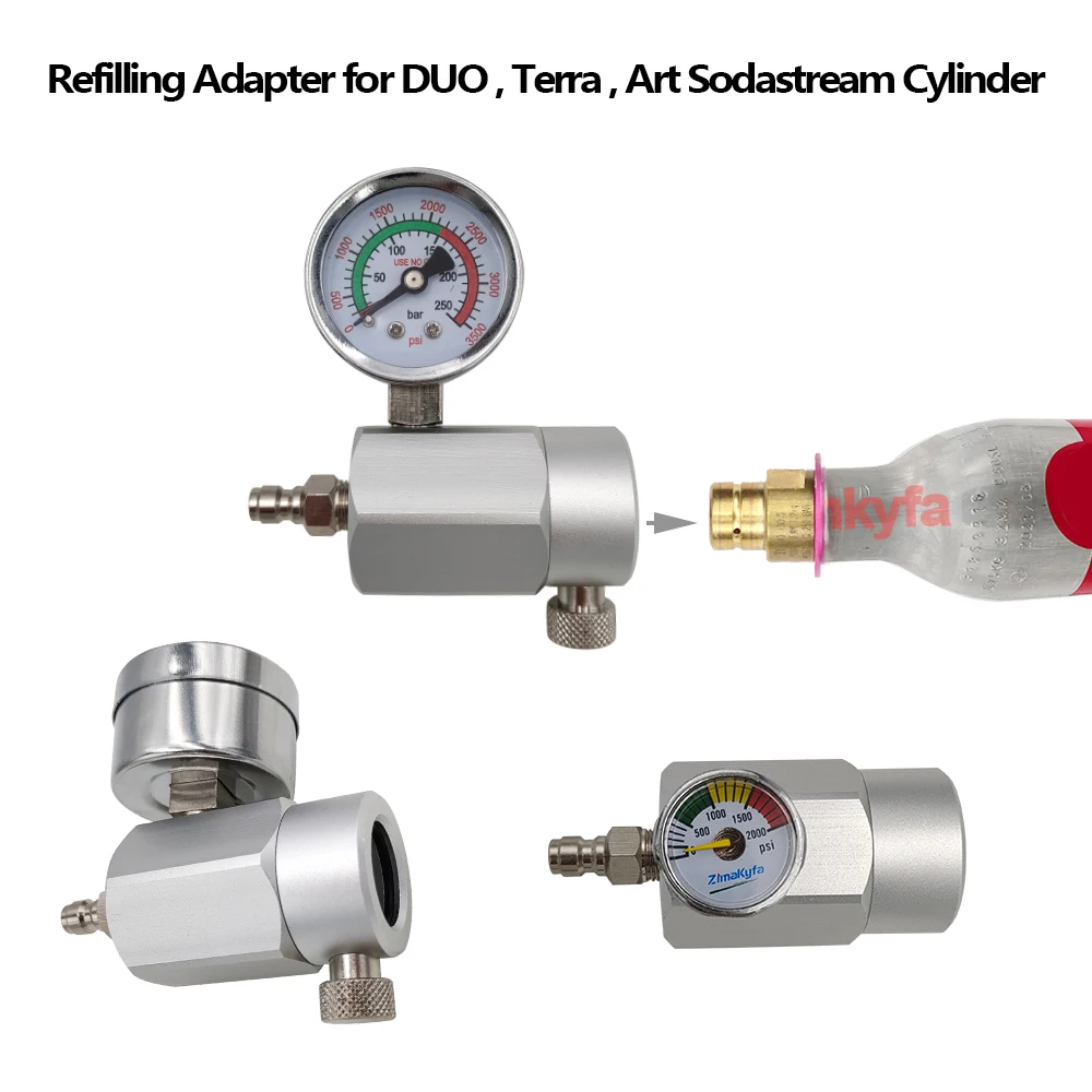 

Refill Charging Adapter For Soda Quick Connect Sodastream DUO Terra Art Co2 Cylinder Sparkling Club From Large Tank Bottle