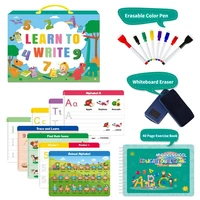preschool kids reusable handwriting practice book montessori early education toys kids pen training digital letter practice toy