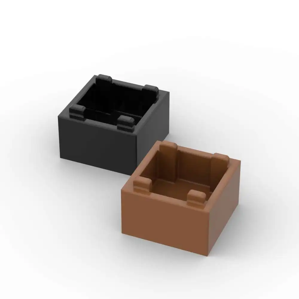 Фото MOC 10 шт. 35700 контейнерная коробка 2x2x1 строительные блоки с верхним отверстием и плоскими 59121 развивающие кирпичи игрушка из частиц подарки для детей №1