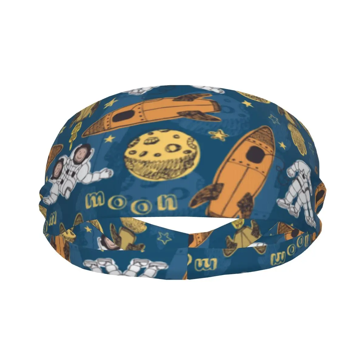 

Missile Space Print Elastic Hair Band Yoga Headband Makeup Hair Hoop Headwrap