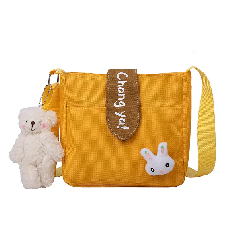

Fashion Summer New Student Canvas Bag Female Korean Girls Shoulder Bag Ins Messenger Small Square Bag Cute Crossbody Handbags