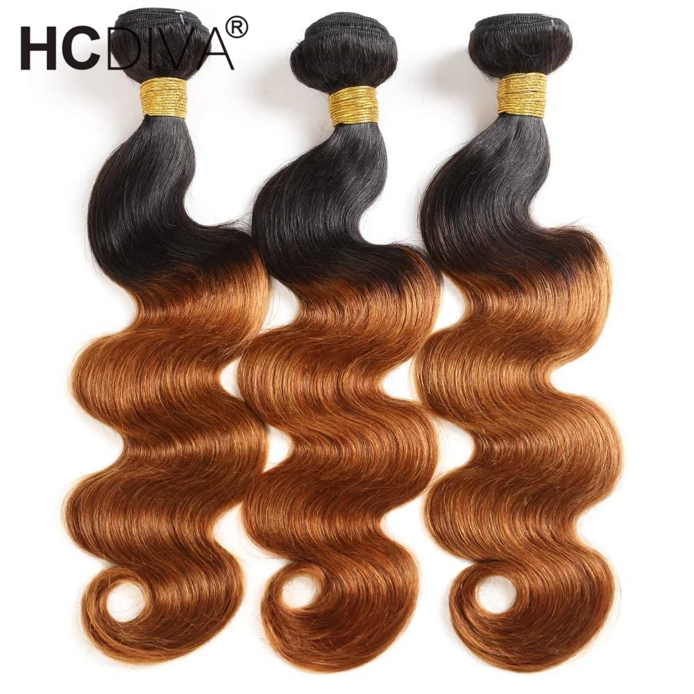 

T1B/30 Ombre Brazilian Human Hair Bundles 10A Colored Body Wave Human Hair Bundles 3PCS 10-30inch Cheap Human Hair Extensions