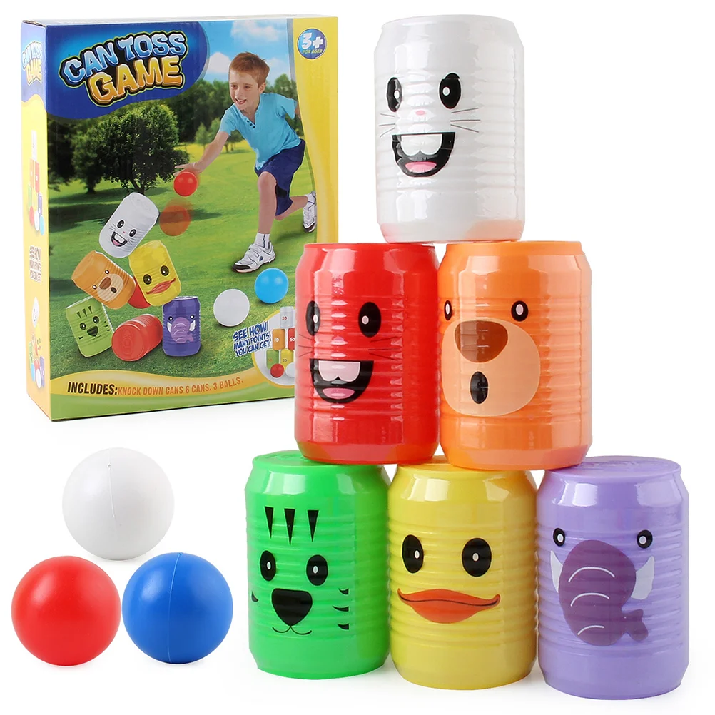 

Bowling Toys Kids Can Shape Indoor Playset Large Digital Educational Cartoon Animal Pattern Child