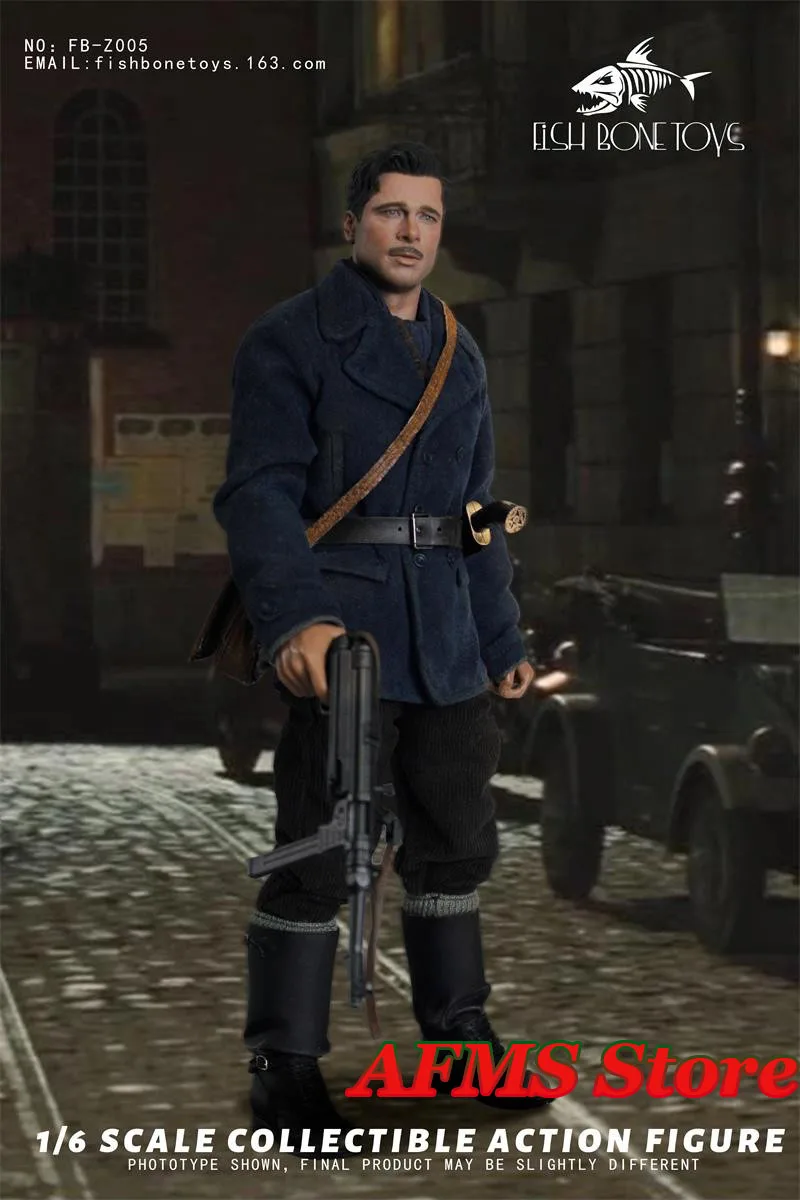 FISH BONETOYS FB-Z005 1/6 Мужчины Солдат Брэд Пит Inglourious Basterds Куклы времен Второй мировой