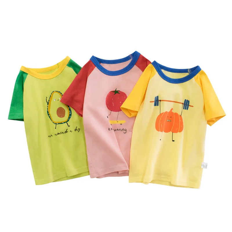 

Children's Clothing 2022 Summer Girls Short-sleeved T-shirt Baby Clothes Middle and Small Children's Tops
