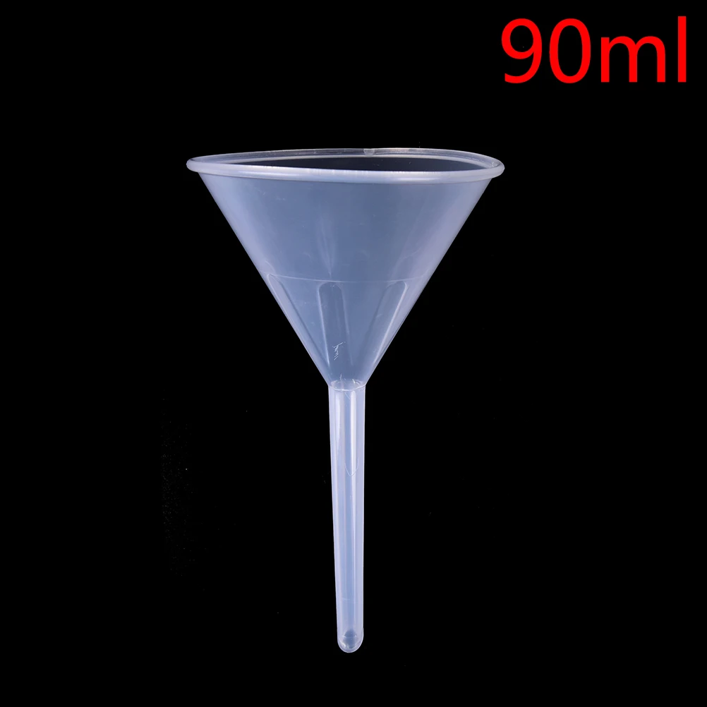 

1/2" 90ml Mouth Dia Laboratory transfer perfume Mini and clear White Plastic Filter Funnel