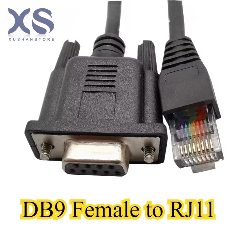 Удлинительный кабель RS232 DB9 Male to RJ12 RJ11 RJ45 6p6c 6p4c Crystal Head to DB9 Male/Female Extender rj12 rj11 to RS232 Connector