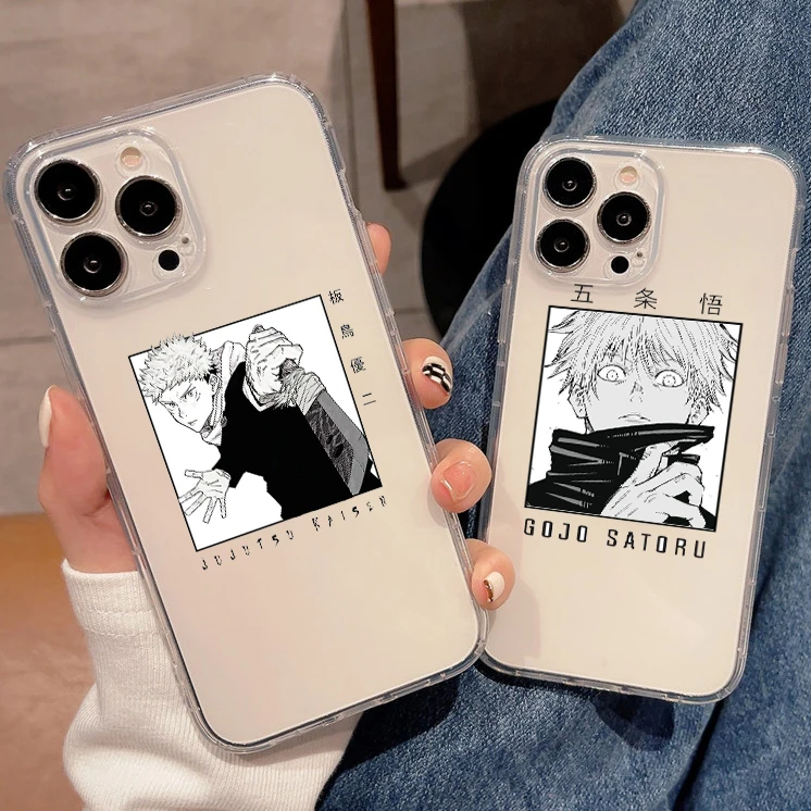 

Jujutsu Kaisen Anime Phone Cases For iPhone 11 12 13 Mini SE 2020 6 6S 7 8 Plus X XS XR Pro Max Soft TPU Clear Cover Shell