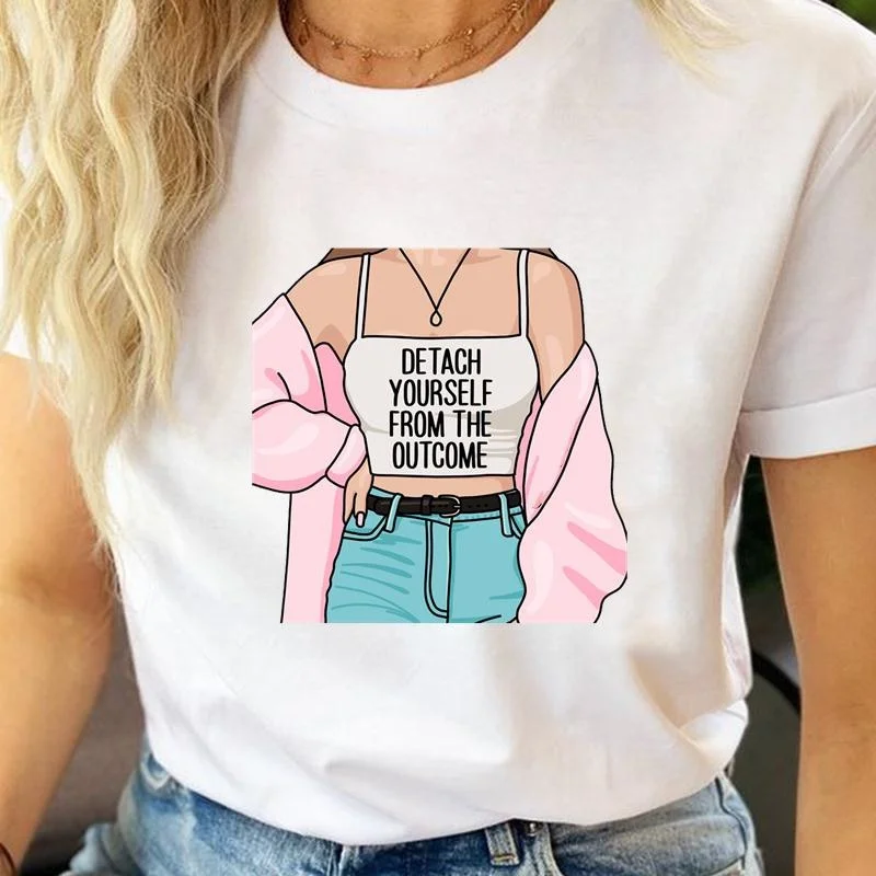 

Women T-shirts Watercolor Lovely Letter Female t Tee Cartoon Clothes Short Sleeve Fashion Lady 2022 Shirt Graphic Tshirt Top