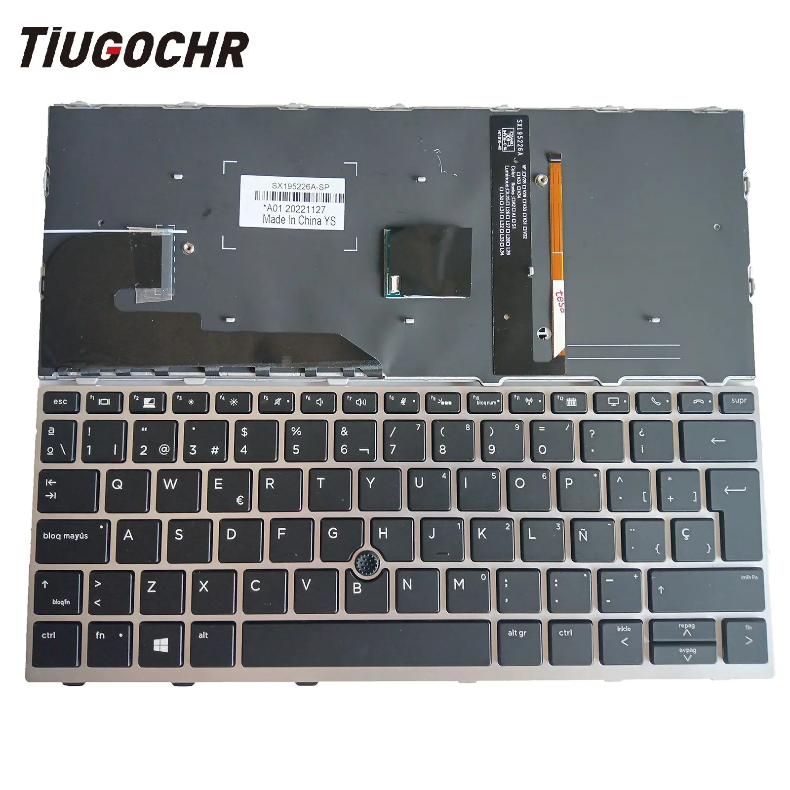 

FOR HP EliteBook 730 G5 735 G5 735 G6 830 G5 836 G5 Spanish Keyboard Backlit Pointer