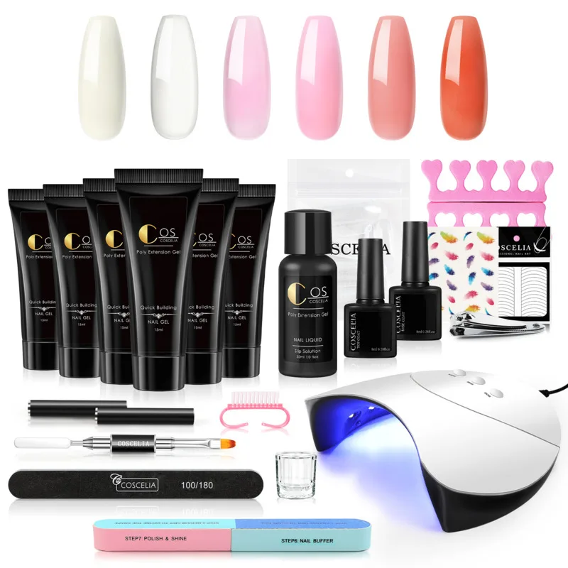 

Manicure Kit Tools Quickly Extend The Surface Multiple Colors Of The Nail And Curing Under Plastic Uv Lamp No Harm To The Skin