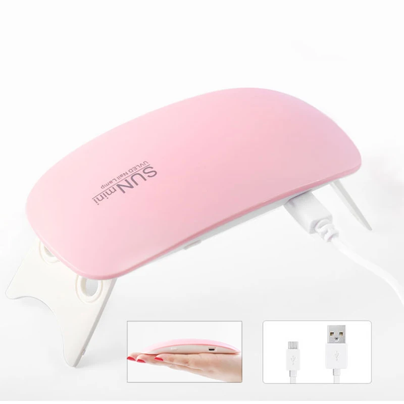 

Mini Pink 6W Nail Dryer Machine Portable 6 LED UV Manicure Lamp Home Use Nail lamp for Drying Nails Polish Varnish USB Cable