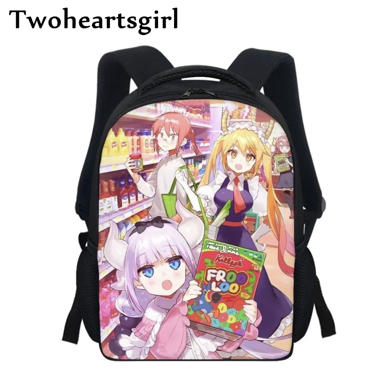 

Twoheartsgirl Anime Miss Kobayashi's Dragon Maid Kids School Bags Kindergarten Mini Backpacks Back to School Children Rucksacks