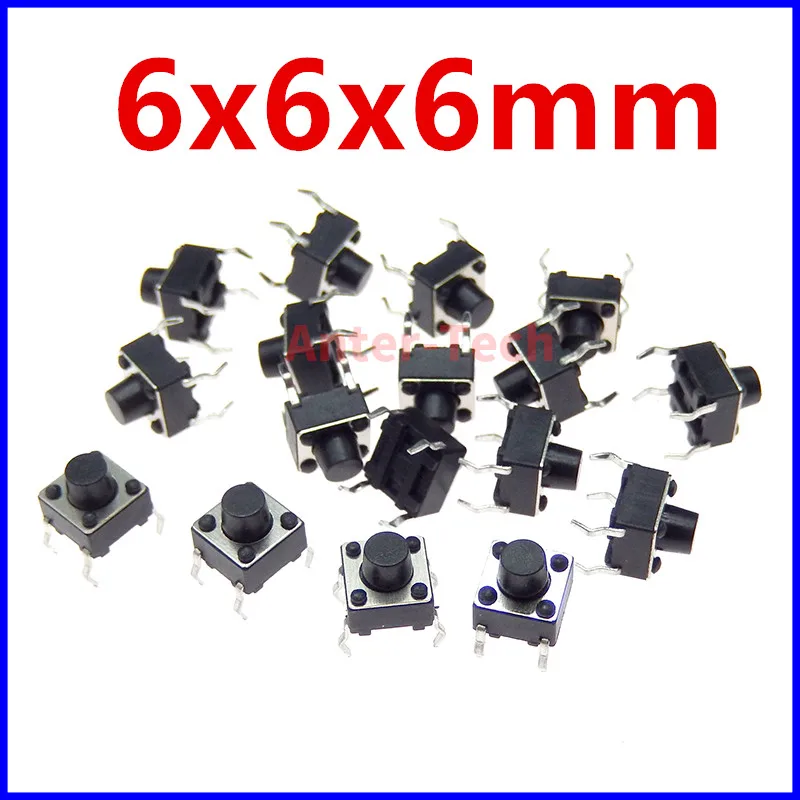 

20 шт. DIP 6x6 6x6x6x6 6*6 мм кнопочный переключатель фотоэлементов сенсорный переключатель питания 4 контакта