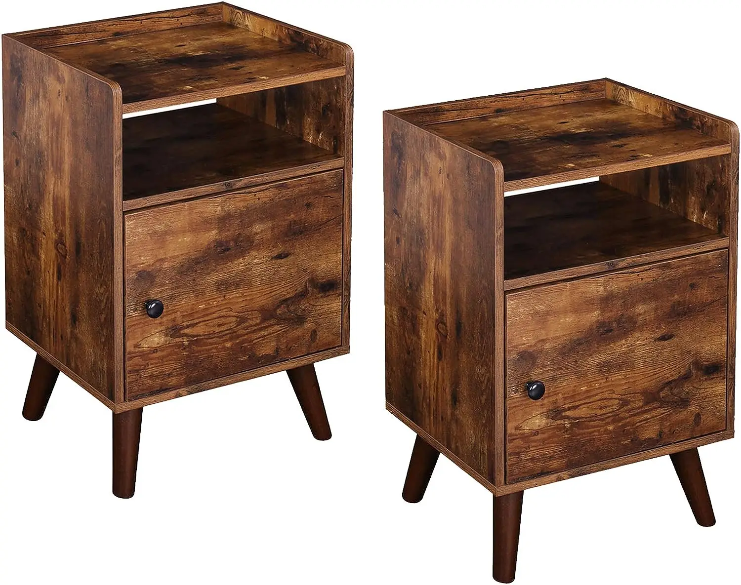 

Набор столов из 2 предметов, 3-уровневый боковой столик с переключаемой дверью, боковой столик для небольших пространств, устойчивые деревянные ножки, деревянный стол с акцентом