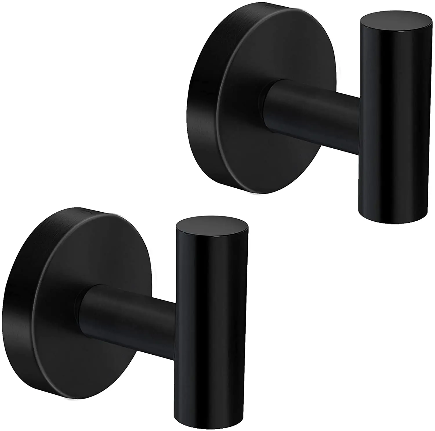 

SUS 304 Stainless Steel Wall Hook Heavy Duty for Bedroom,Kitchen,Restroom,Bathroom,Wall Mounted (Black, 4 Pack)