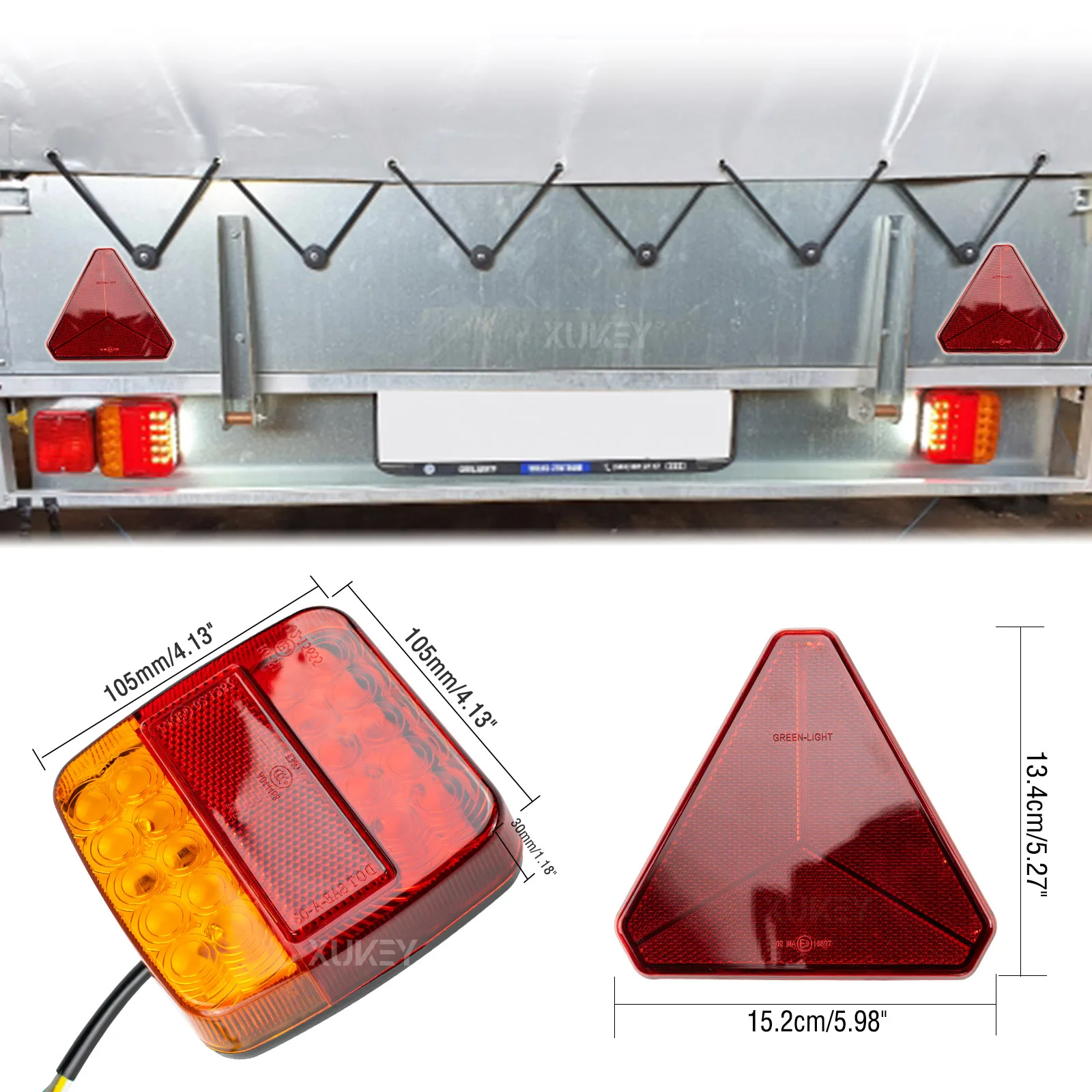 Задний светодиодный фонарь 4-кратный индикатор стоп-сигнала для грузовиков
