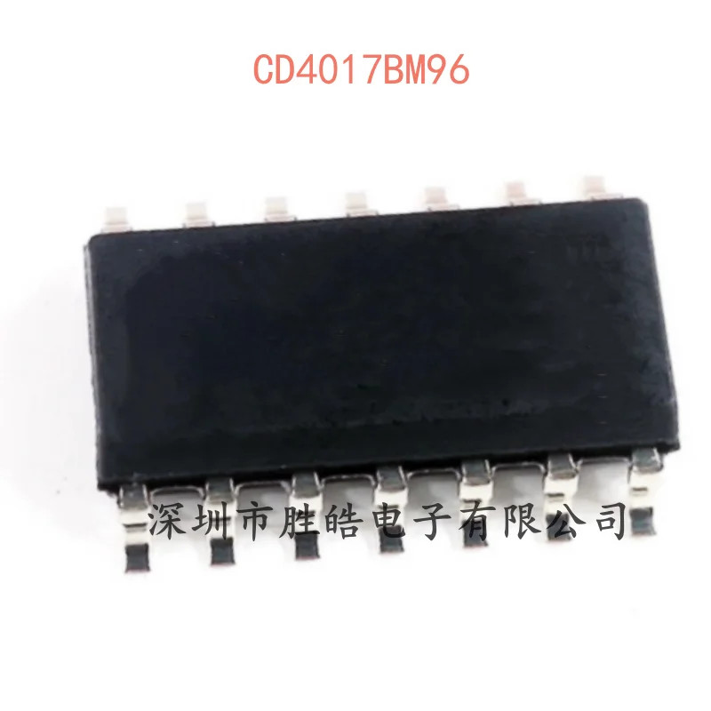 

(10PCS) NEW CD4017BM96 4017BM96 CMOS Decimal Counter with 10 Decoded Outputs SOIC-16 CD4017BM96 Integrated Circuit