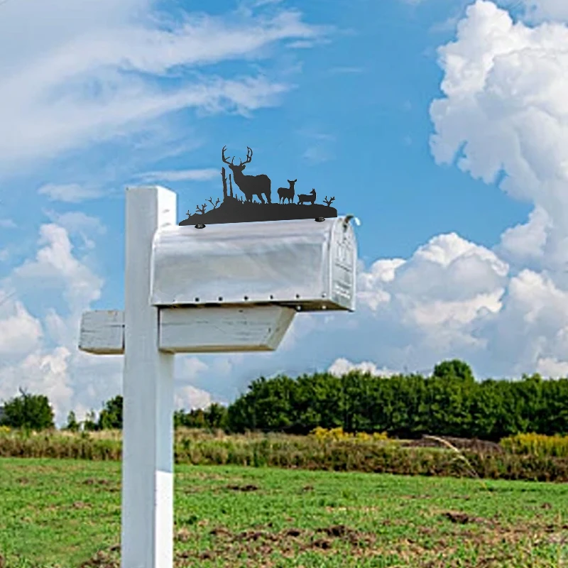 Декоративный почтовый ящик с силуэтом оленя