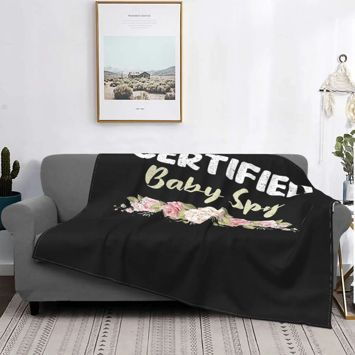 

Manta divertida con certificado por ultrasonido para bebé, a cuadros para cama colcha, edredón Kawaii, manta a cuadros en el sof