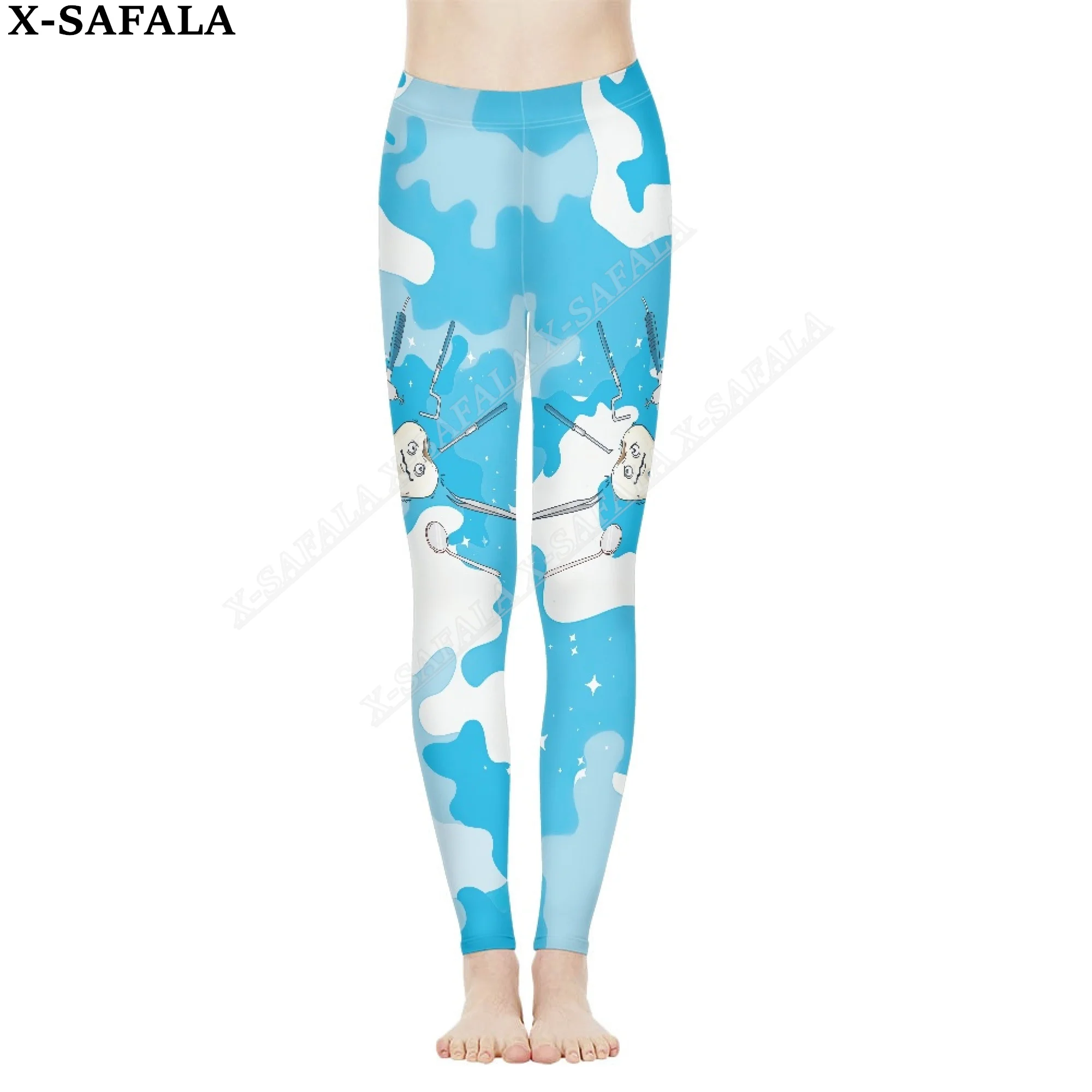 

Dental Dentist Tooth Pattern 3D Print Legging Women Yoga Wear Girl Leggings Summer Sports Fitness Apparel Gift Apparel Gift-2