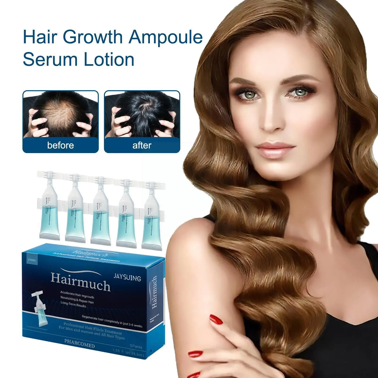 

New Hairmuch Hair Growth Ampoule Serum Lotion Hair Serum Growth C8C4