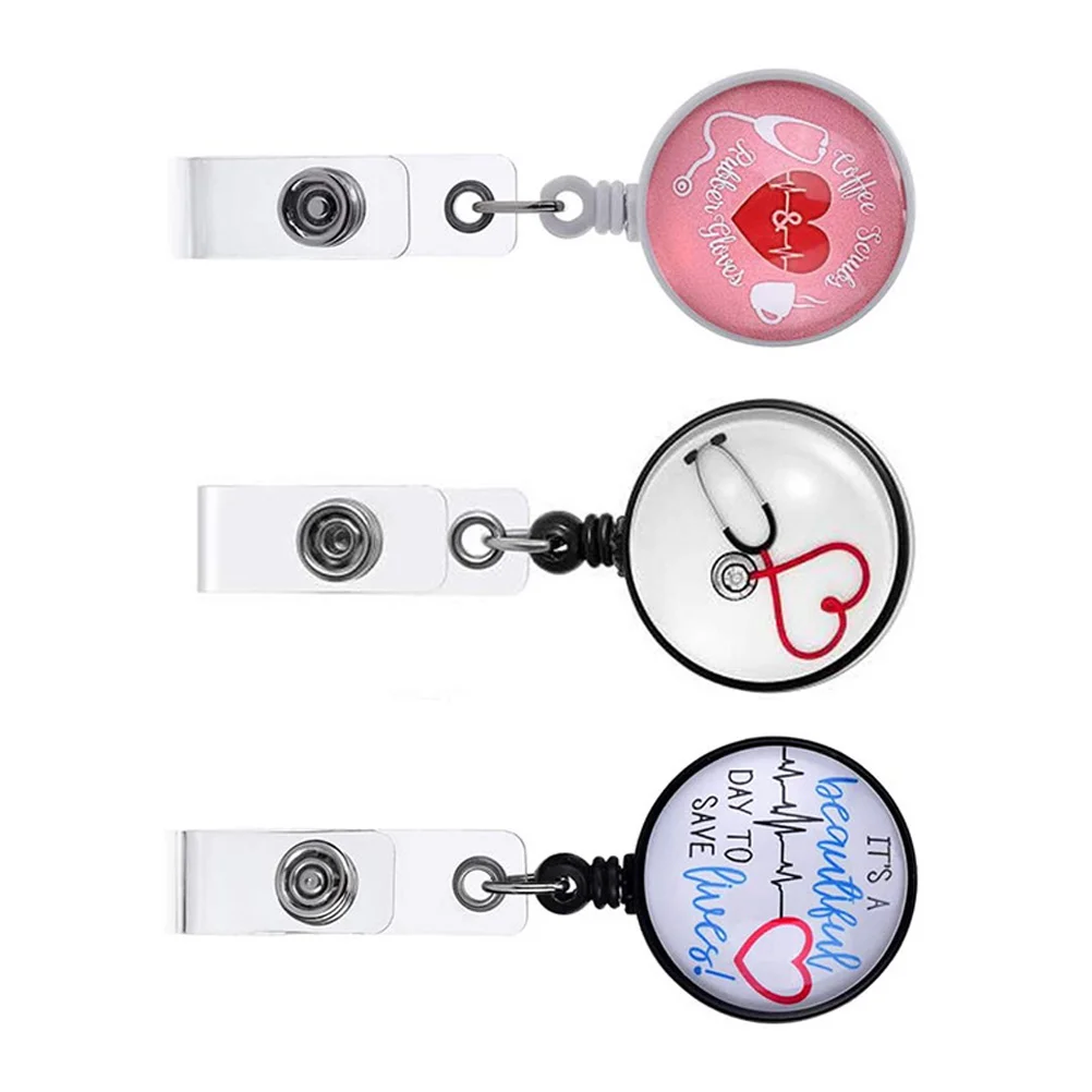 

Badge Reel Clip Holder Id Nurse Retractable Namereels Doctor Tag Clips Nurses Nursing Replacement Funny Hanging Holders