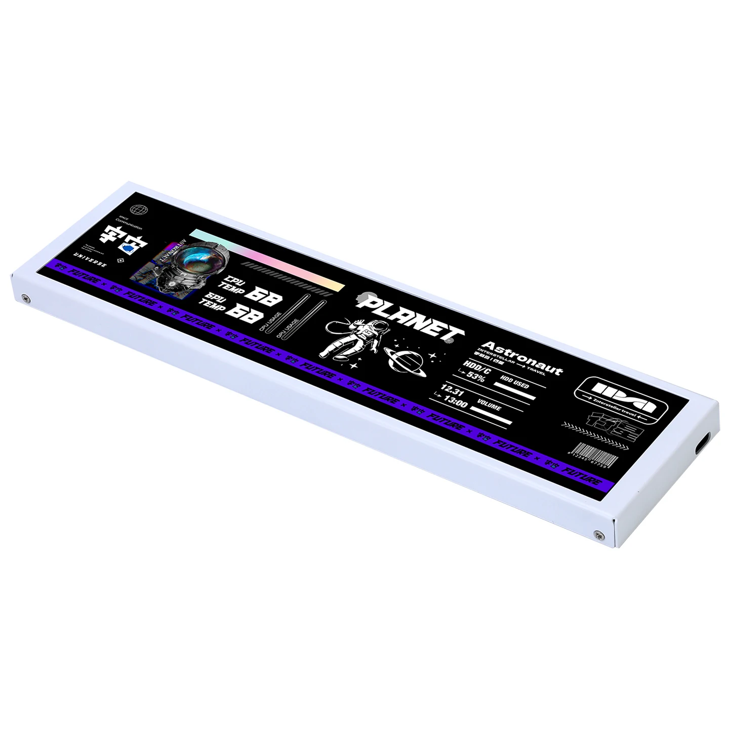 Новый 9,2-дюймовый смарт-экран USB-C IPS 1920x462, дополнительный экран, использование программного обеспечения TURZX, процессор, графический процессор, оперативная память, компьютерный монитор для Windows 10 11 (art.: 3920d044a7840) - 3920d044a7840