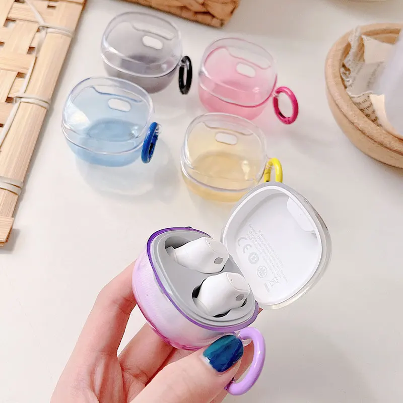 

Soft Silicone Earphone Case For Baseus WM01 WM02 TWS Wireless Headphone Fashion Gradient Color Clear Earbuds Protective Cover