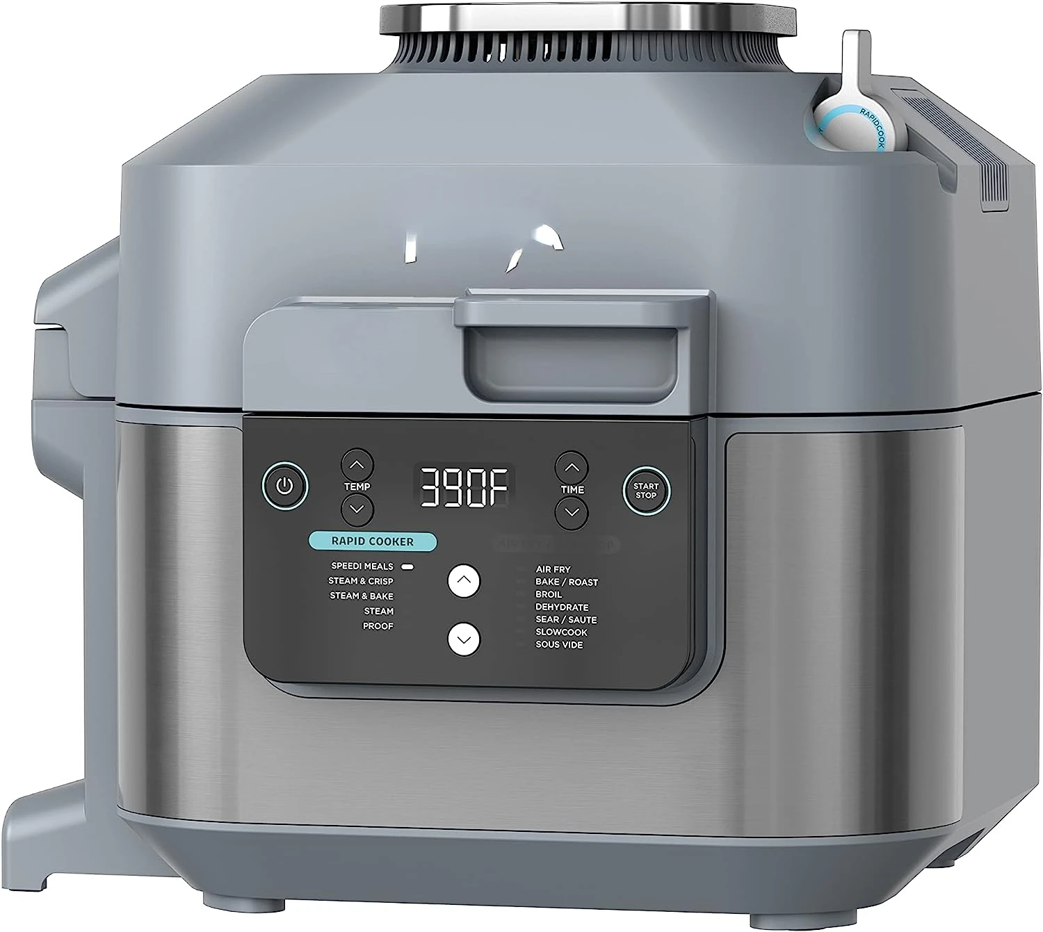 Speedi Rapid Cooker & Air Fryer, 6-Quart Capacity, 12-in-1 Functions to Steam, Bake, Roast, Sear, Sauté, Slow Cook, Sous Vi