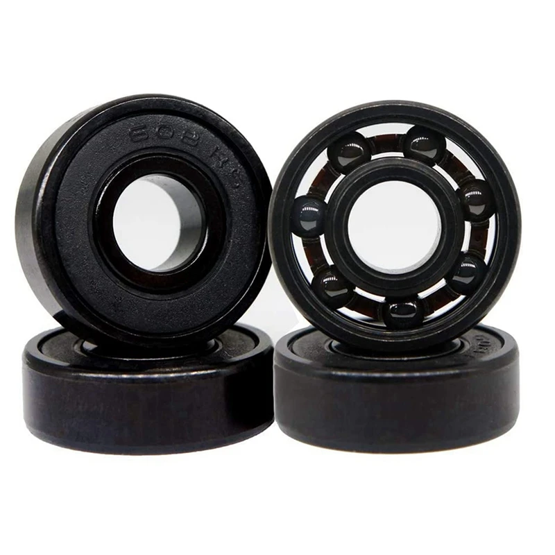 

16X High-Speed 608RS Hybrid Black Ceramic Bearings Skateboard Bearings Ceramic Plastic Arc 608 Bearings