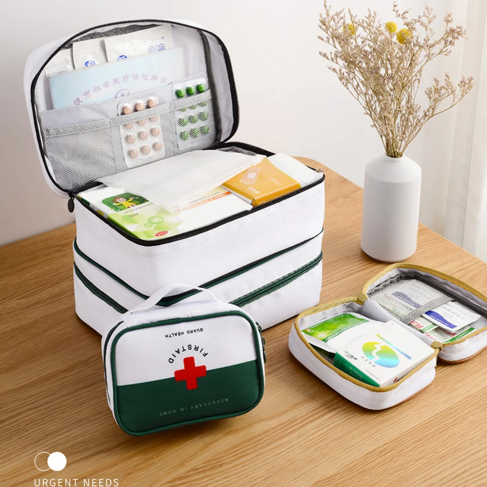 

Waterproof Layered Family First Aid Kit Medicine Boxes Portable First Aid Medical Kit Camping Emergency Survival Storage Bags