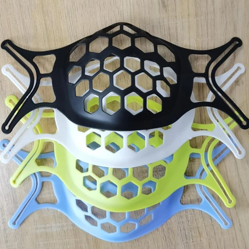 

Reusable 10Pcs Food Grade Silicone Mask Holder 3D Face Mask Inner Support Frame Silicone Mouth Mask Bracket Breathable Valve