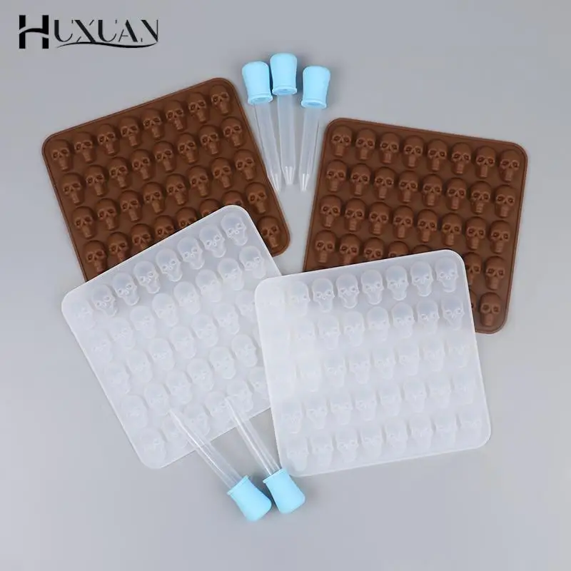 

Лоток для льда в виде черепа на Хэллоуин 40, форма для печенья в виде маленького черепа, инструмент для конфет на Хэллоуин «сделай сам»