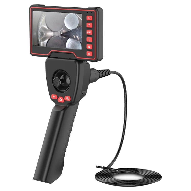 

1 Piece 360°Articulating Industrial Endoscope Camera Black ABS Flexible Automobile Car Inspection Steering Borescope