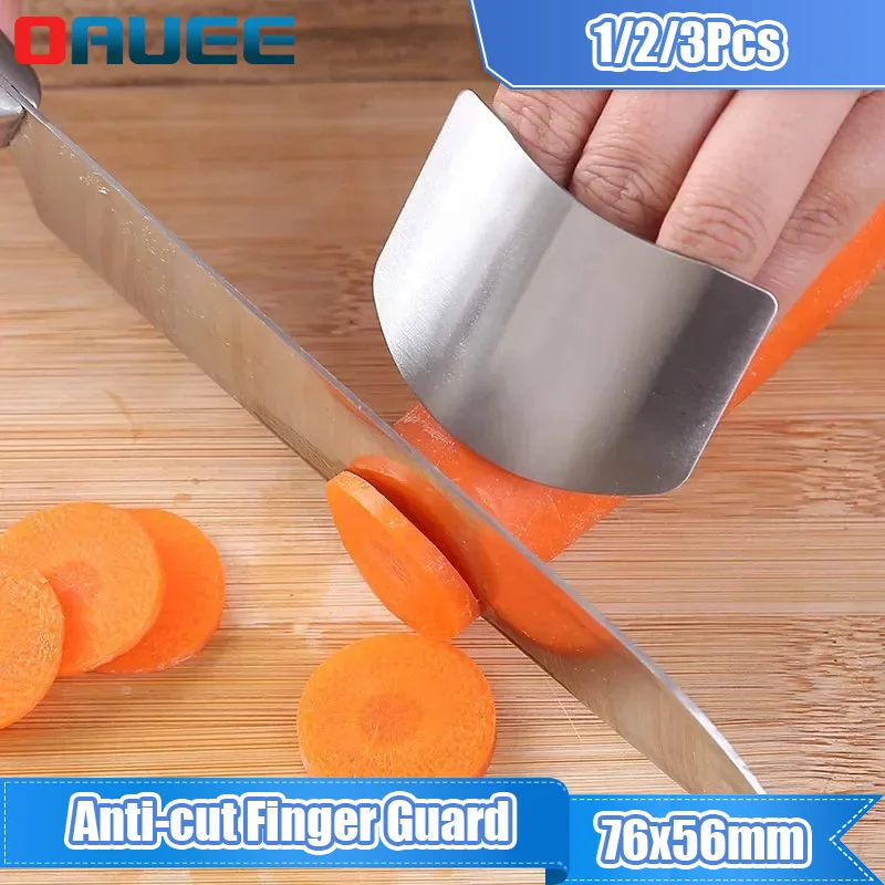 

2Pcs Finger Protector Stainless Steel Anti-cut Finger Guard Kitchen Tools Safe Vegetable Cutting Hand Protecter Kitchen Gadgets