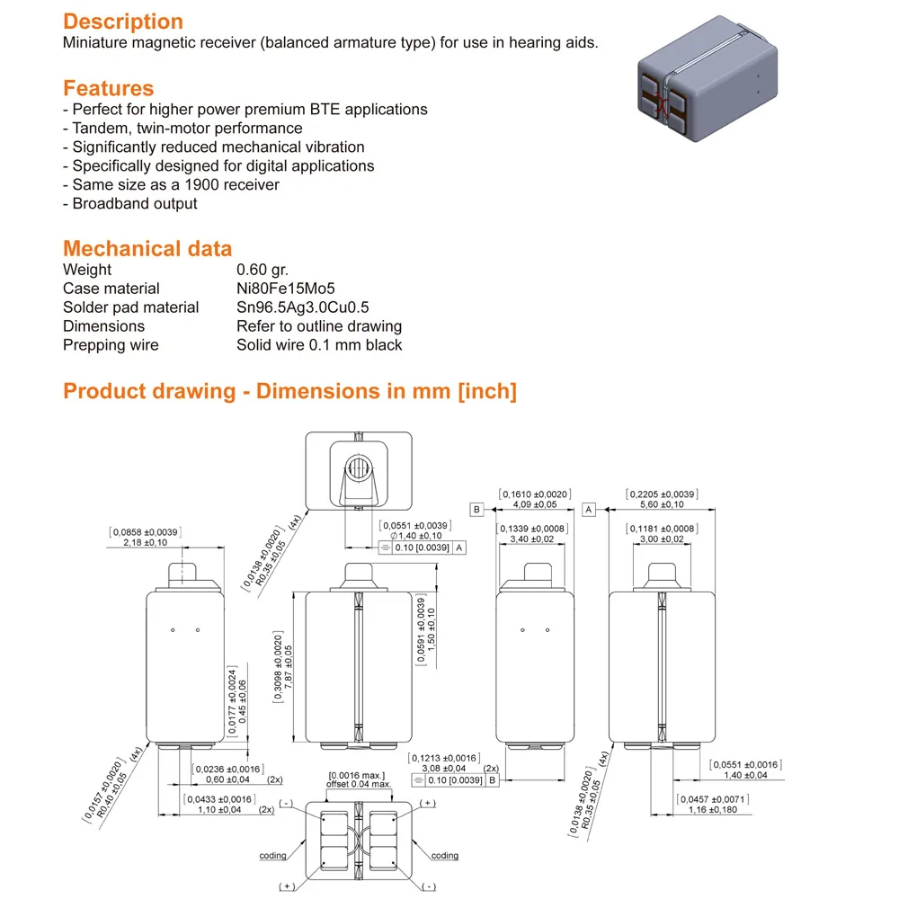 Аксессуары для наушников-вкладышей Сбалансированный арматурный приемник Серия