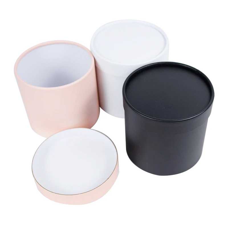 Empty Round Gift Boxes with Lids Cardboard Flower Package Box Wedding Decoration Table Centerpieces Anniversary Party Supplies |