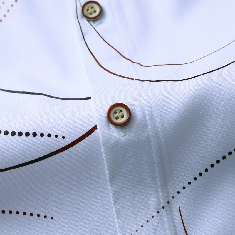 2021 Autumn New Men's Printed Shirt Fashion Casual White Long Sleeve Shirt Male Brand Clothes Plus Size 5XL 6XL 7XL